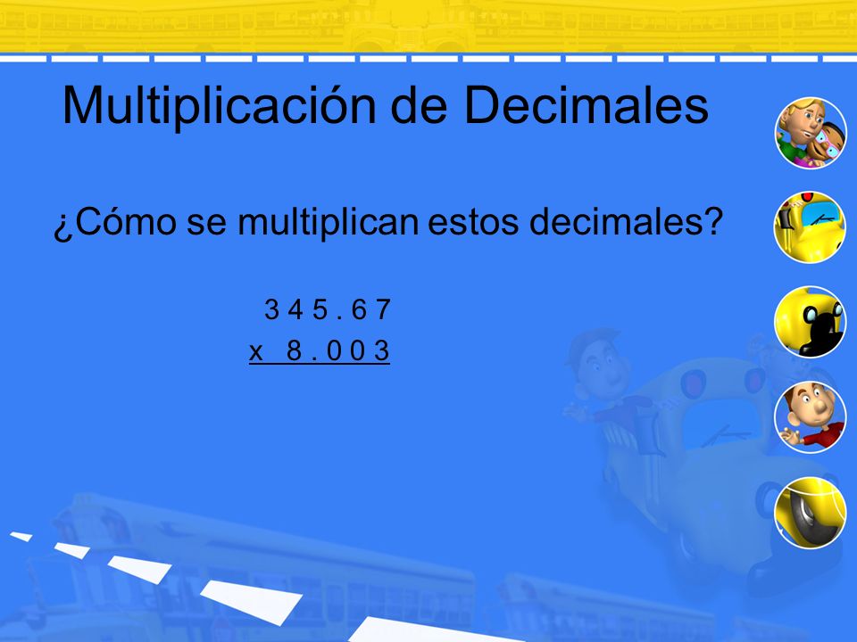 Multiplicación de Decimales