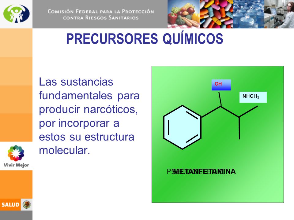 PRECURSORES QUÍMICOS Las sustancias fundamentales para producir narcóticos, por incorporar a estos su estructura molecular.