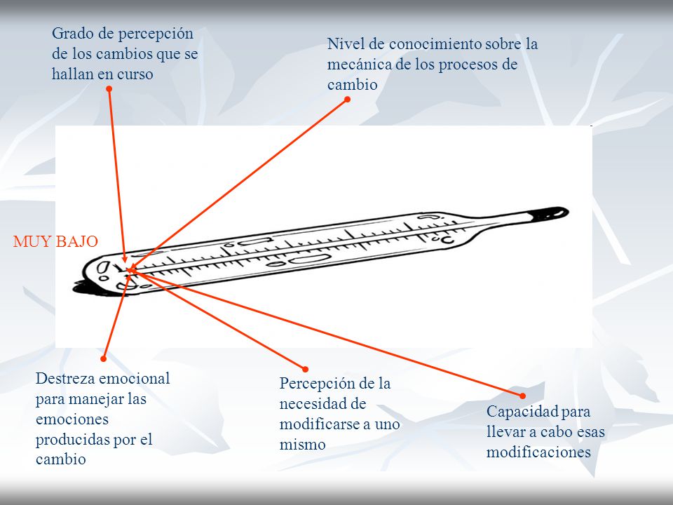 Grado de percepción de los cambios que se hallan en curso