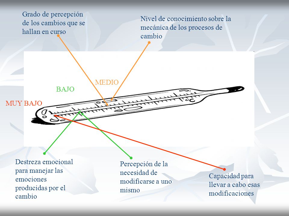 Grado de percepción de los cambios que se hallan en curso