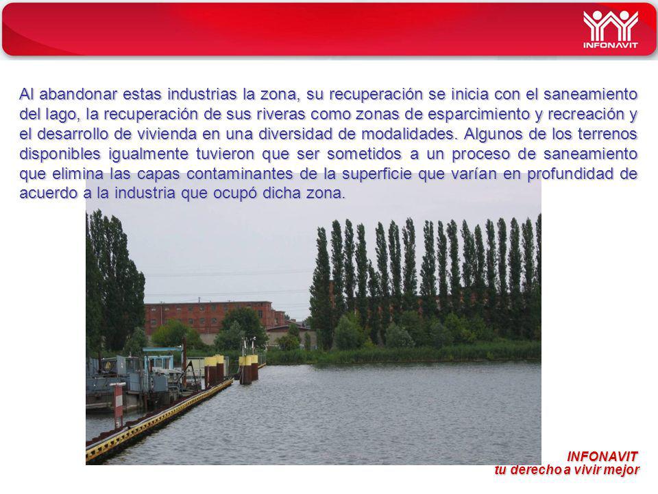 Al abandonar estas industrias la zona, su recuperación se inicia con el saneamiento del lago, la recuperación de sus riveras como zonas de esparcimiento y recreación y el desarrollo de vivienda en una diversidad de modalidades.