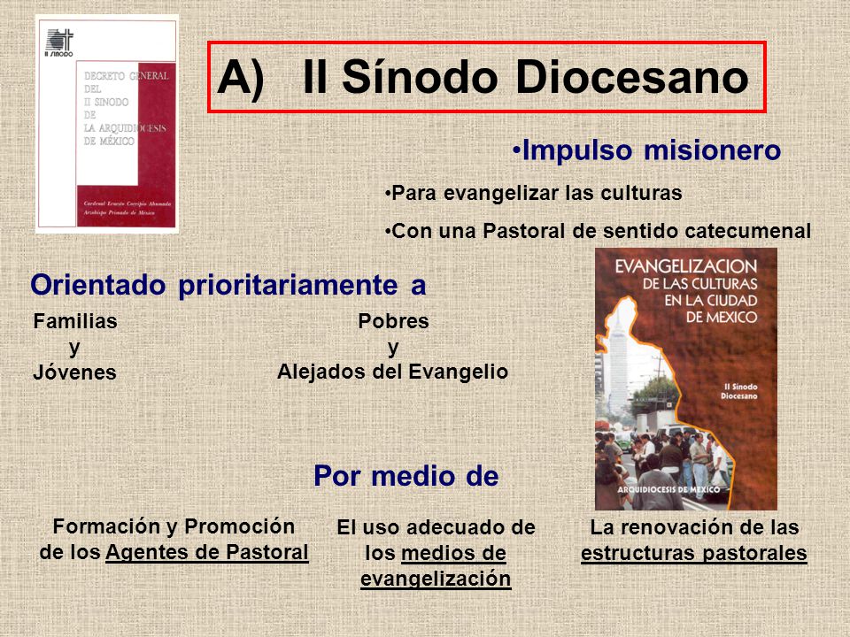 A) II Sínodo Diocesano Impulso misionero Orientado prioritariamente a