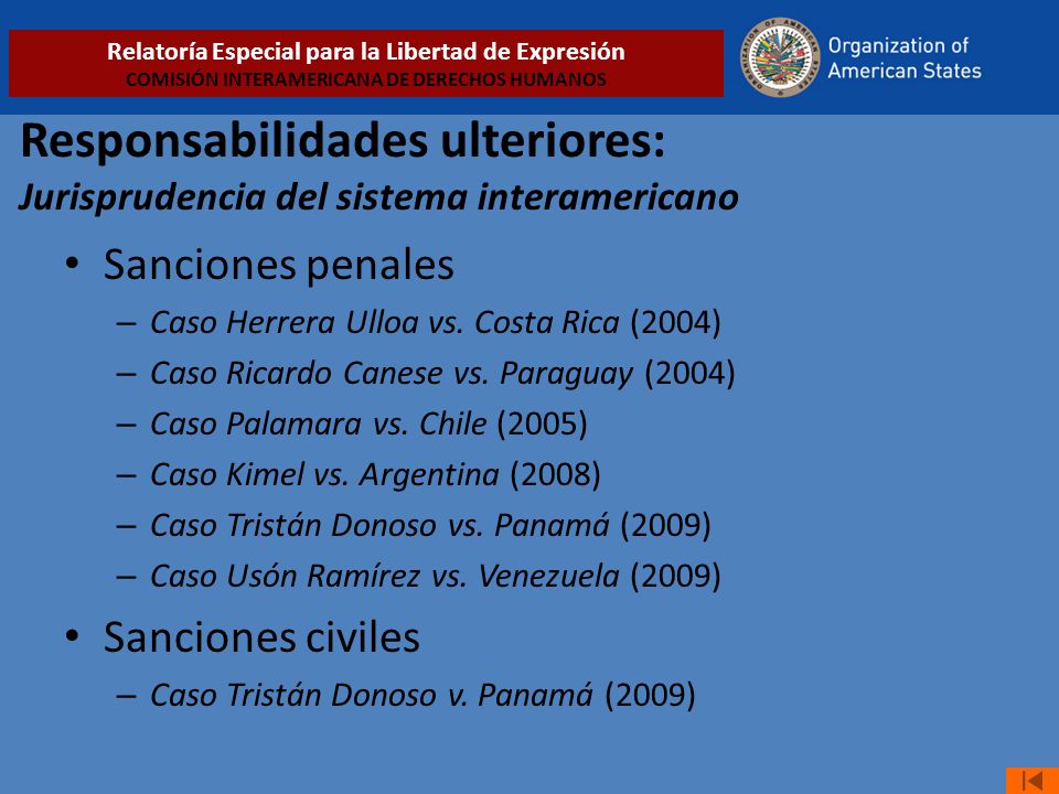 Relatoría Especial para la Libertad de Expresión COMISIÓN INTERAMERICANA DE DERECHOS HUMANOS