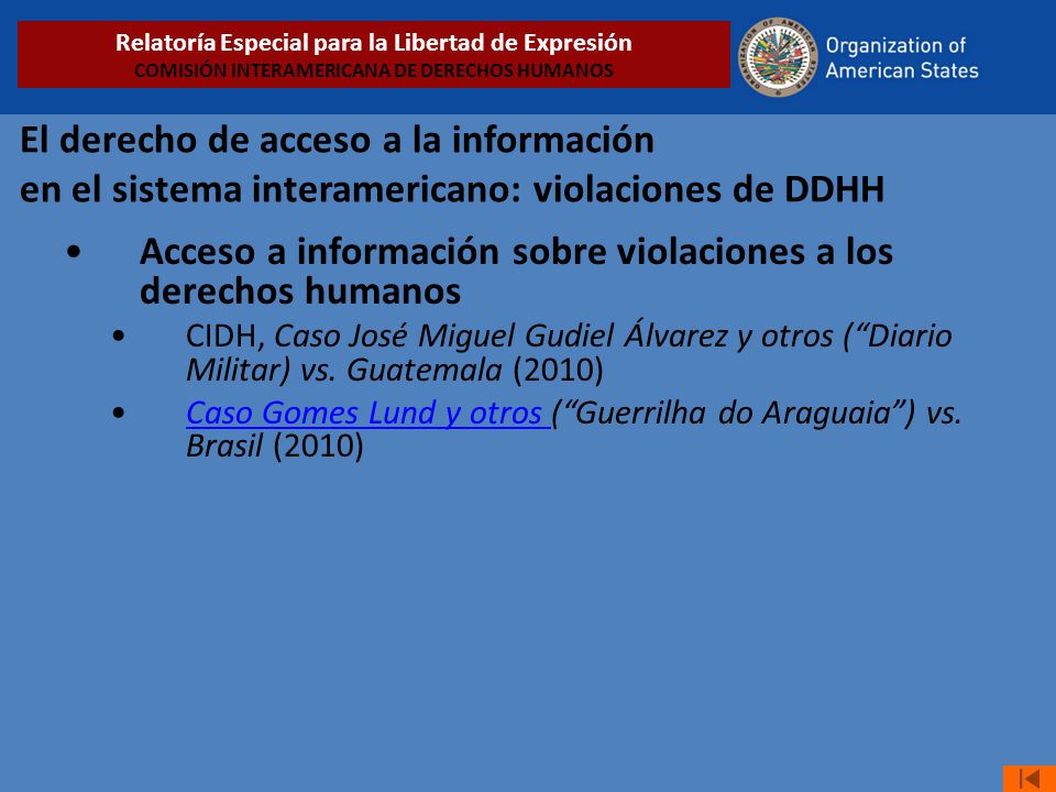 Acceso a información sobre violaciones a los derechos humanos