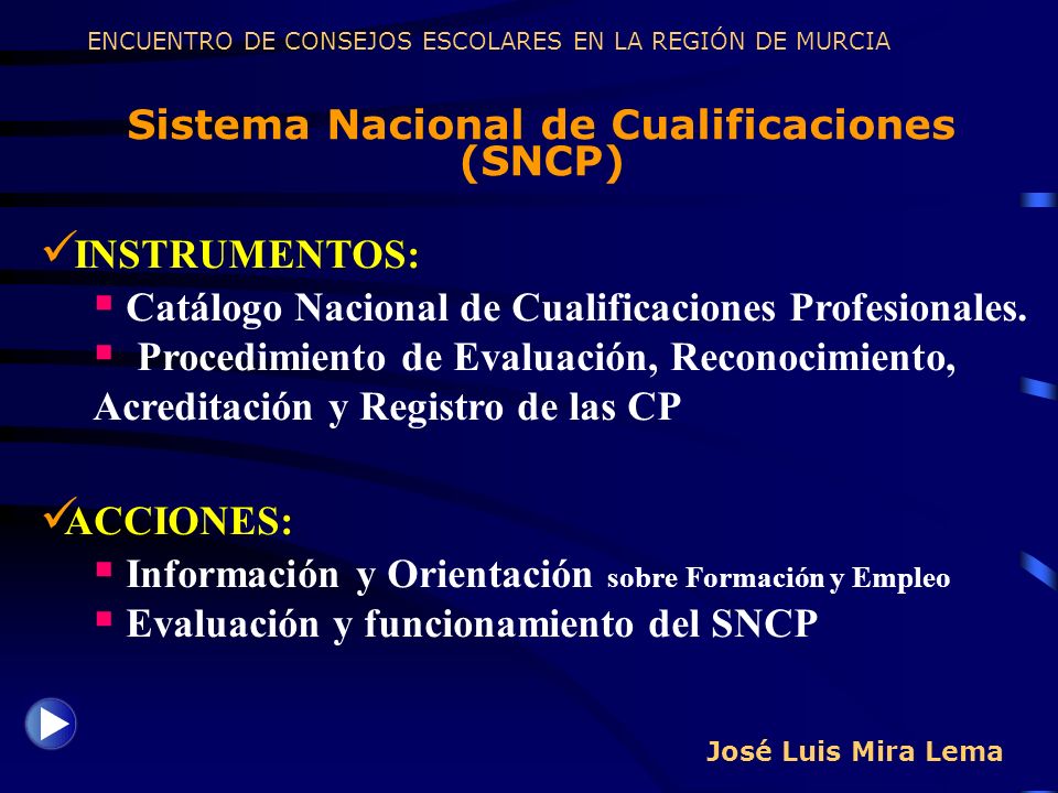 Sistema Nacional de Cualificaciones (SNCP)