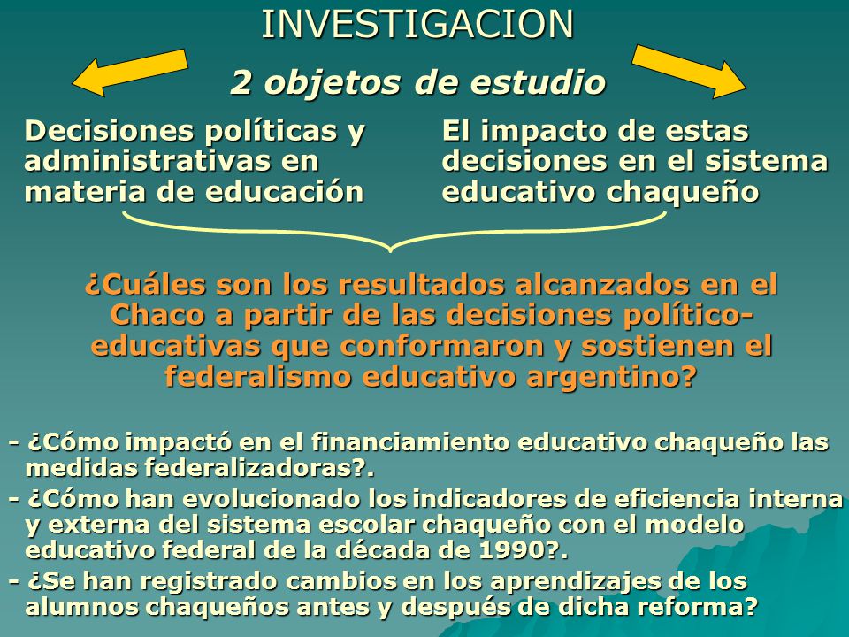 INVESTIGACION 2 objetos de estudio