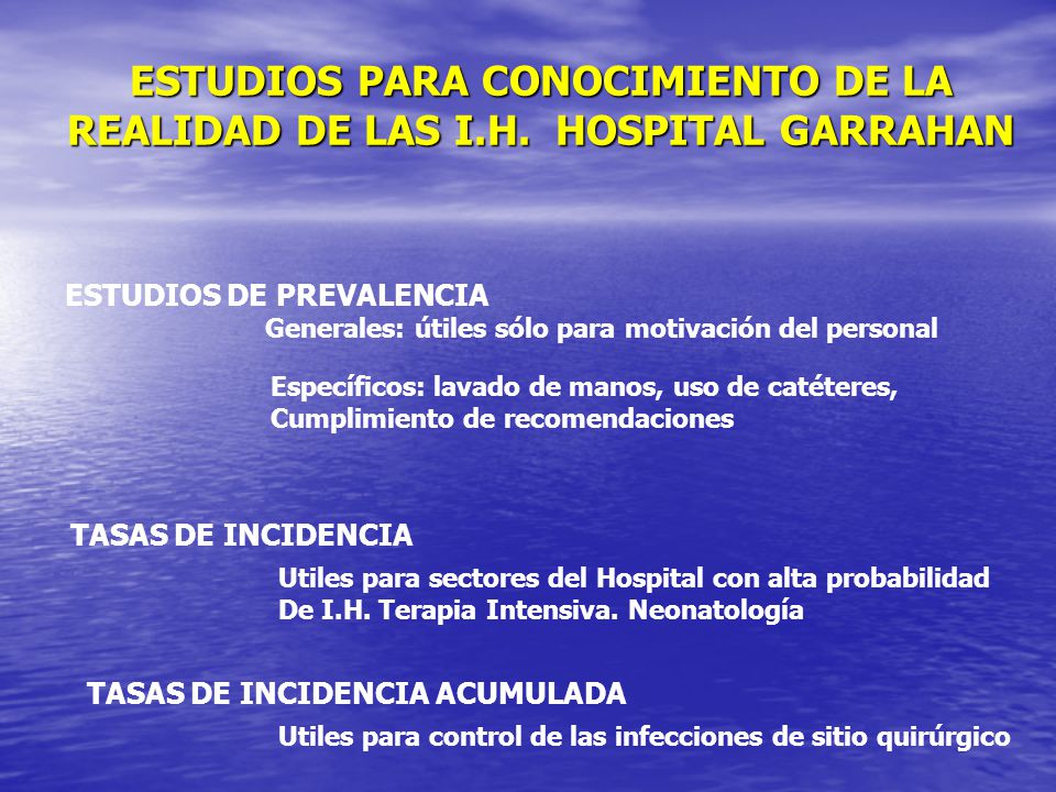 ESTUDIOS PARA CONOCIMIENTO DE LA REALIDAD DE LAS I. H