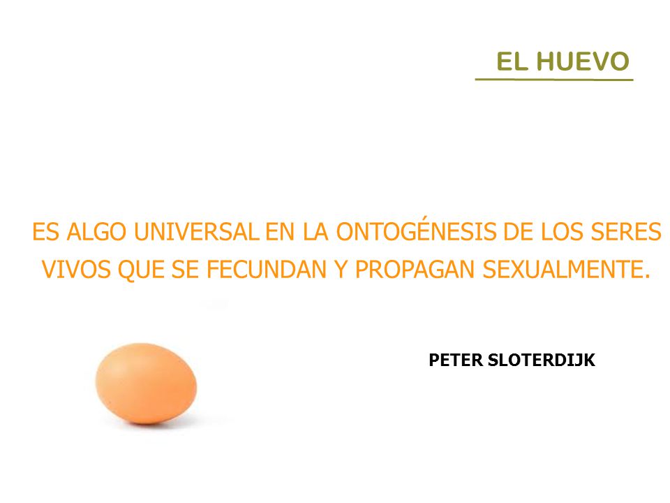 EL HUEVO ES ALGO UNIVERSAL EN LA ONTOGÉNESIS DE LOS SERES VIVOS QUE SE FECUNDAN Y PROPAGAN SEXUALMENTE.