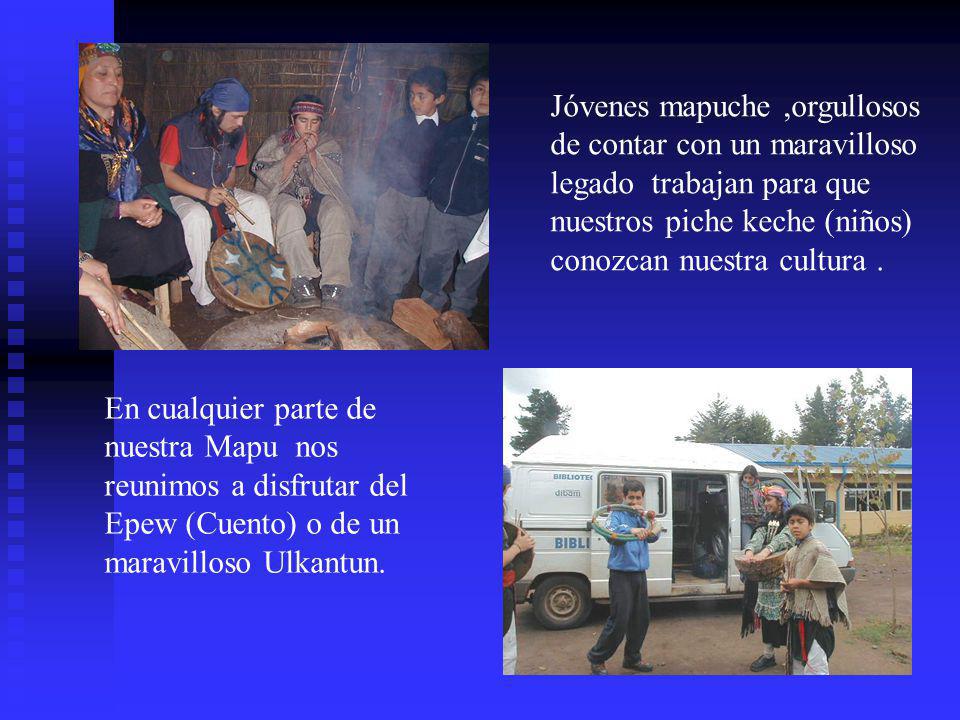 Jóvenes mapuche ,orgullosos de contar con un maravilloso legado trabajan para que nuestros piche keche (niños) conozcan nuestra cultura .