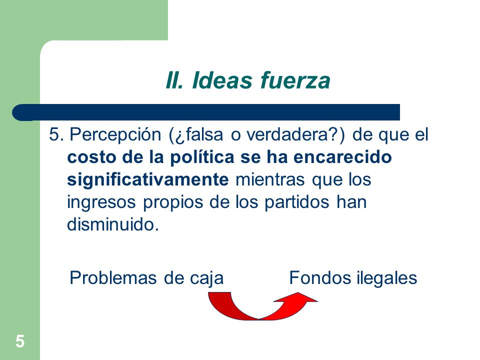 II. Ideas fuerza