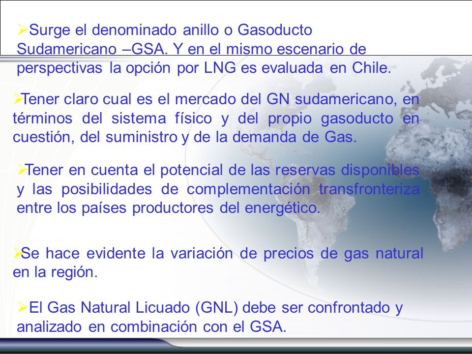 Se hace evidente la variación de precios de gas natural en la región.