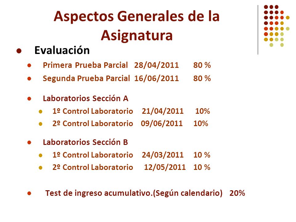 Aspectos Generales de la Asignatura