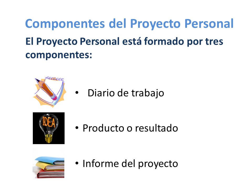 Componentes del Proyecto Personal
