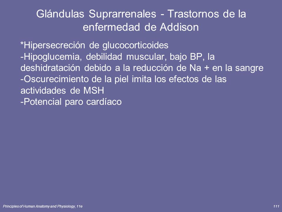Glándulas Suprarrenales - Trastornos de la enfermedad de Addison