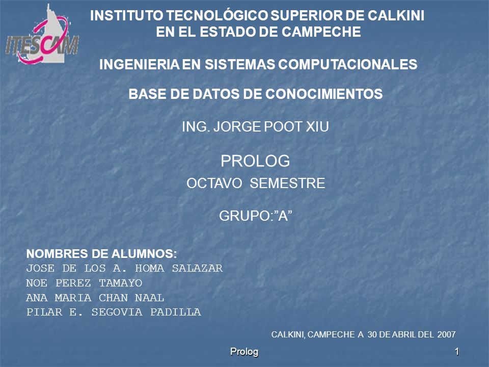 EN EL ESTADO DE CAMPECHE BASE DE DATOS DE CONOCIMIENTOS