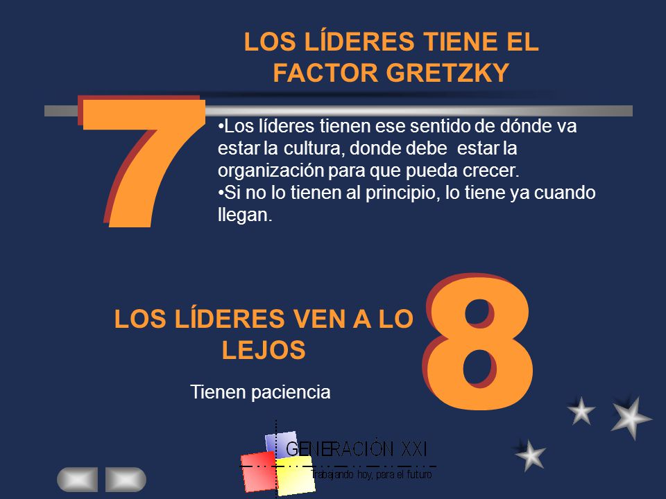 LOS LÍDERES TIENE EL FACTOR GRETZKY LOS LÍDERES VEN A LO LEJOS