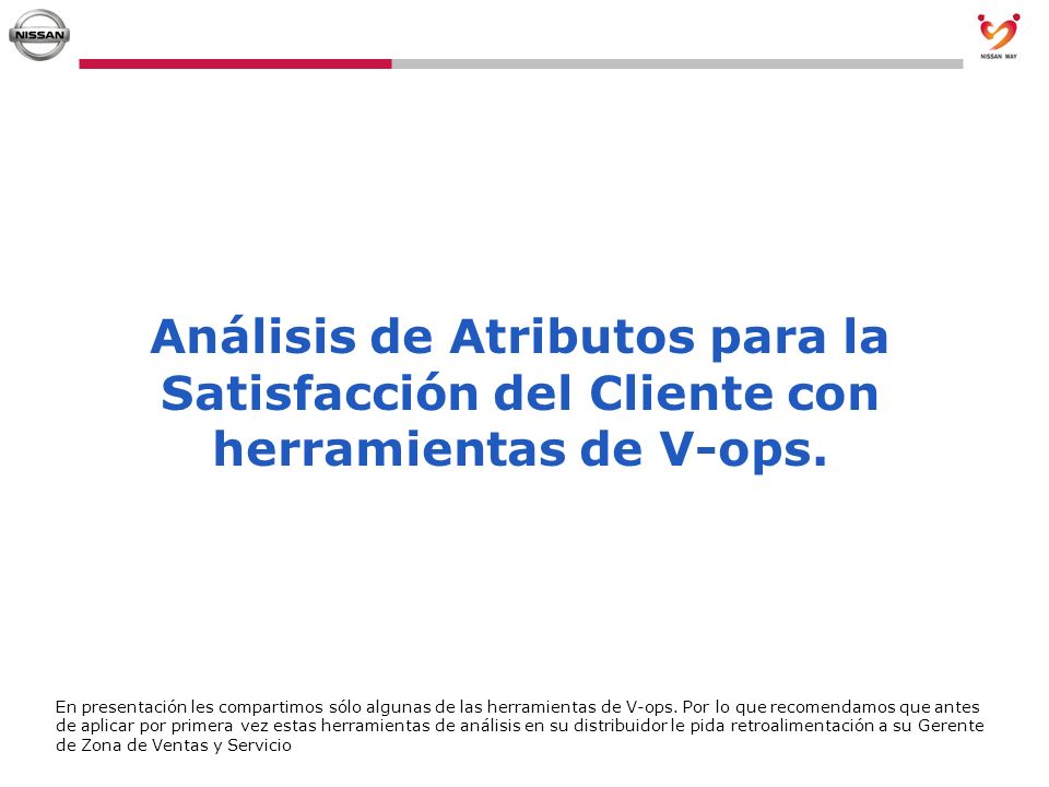 Análisis de Atributos para la Satisfacción del Cliente con herramientas de V-ops.