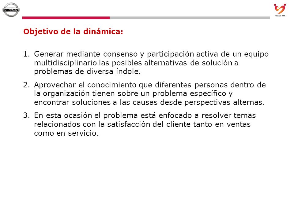 Objetivo de la dinámica: