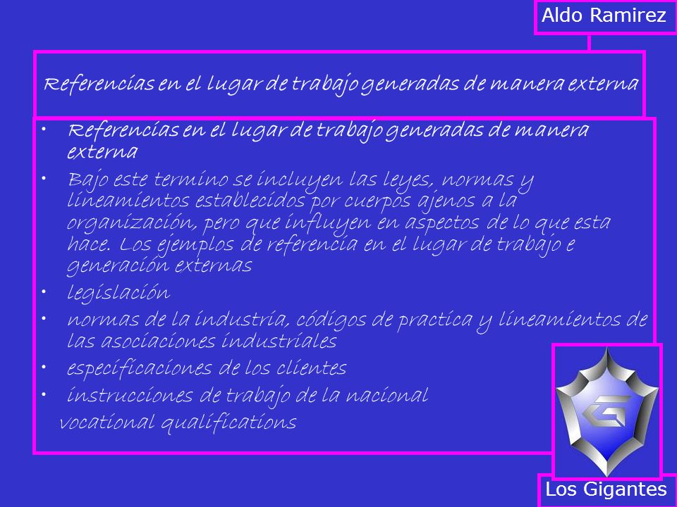 Referencias en el lugar de trabajo generadas de manera externa