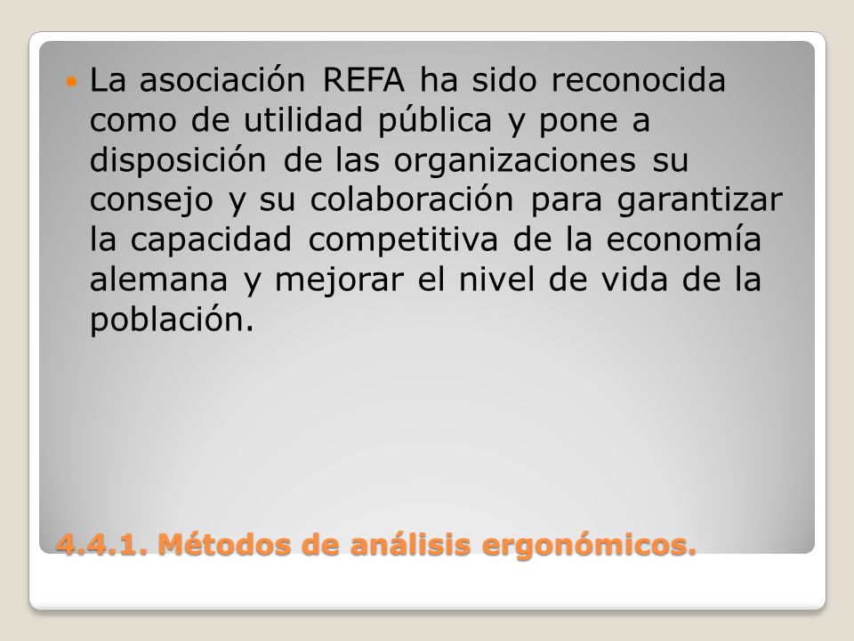 Métodos de análisis ergonómicos.