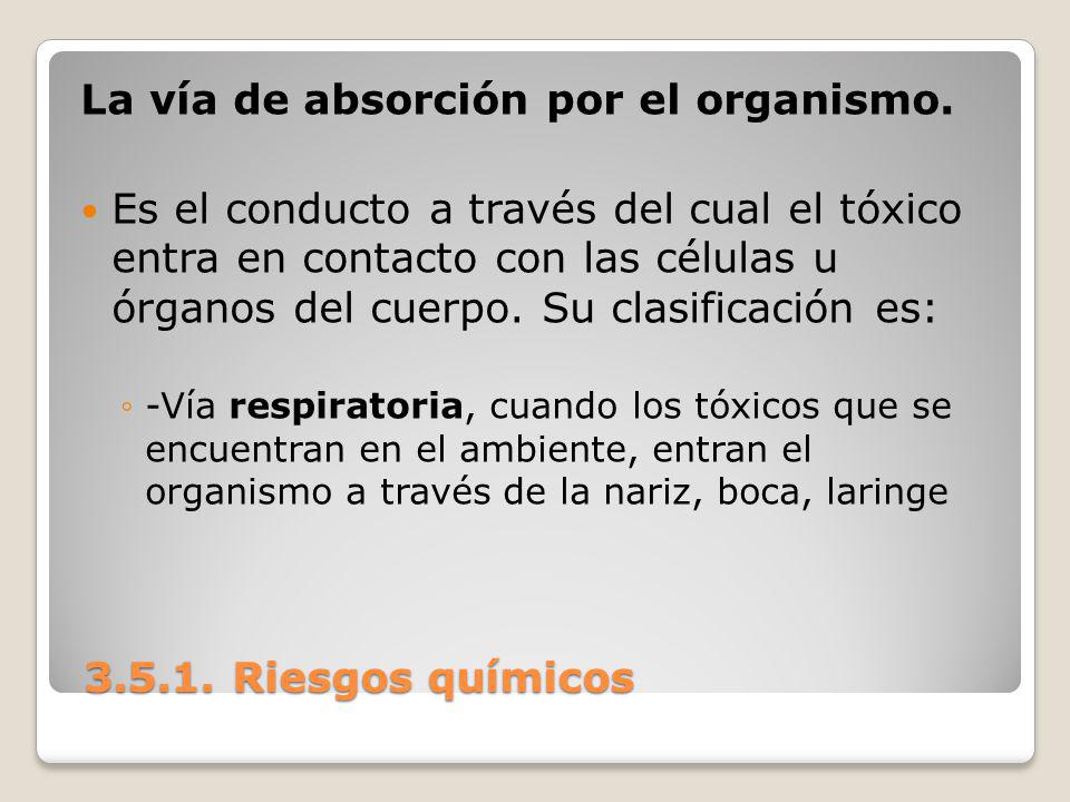 La vía de absorción por el organismo.