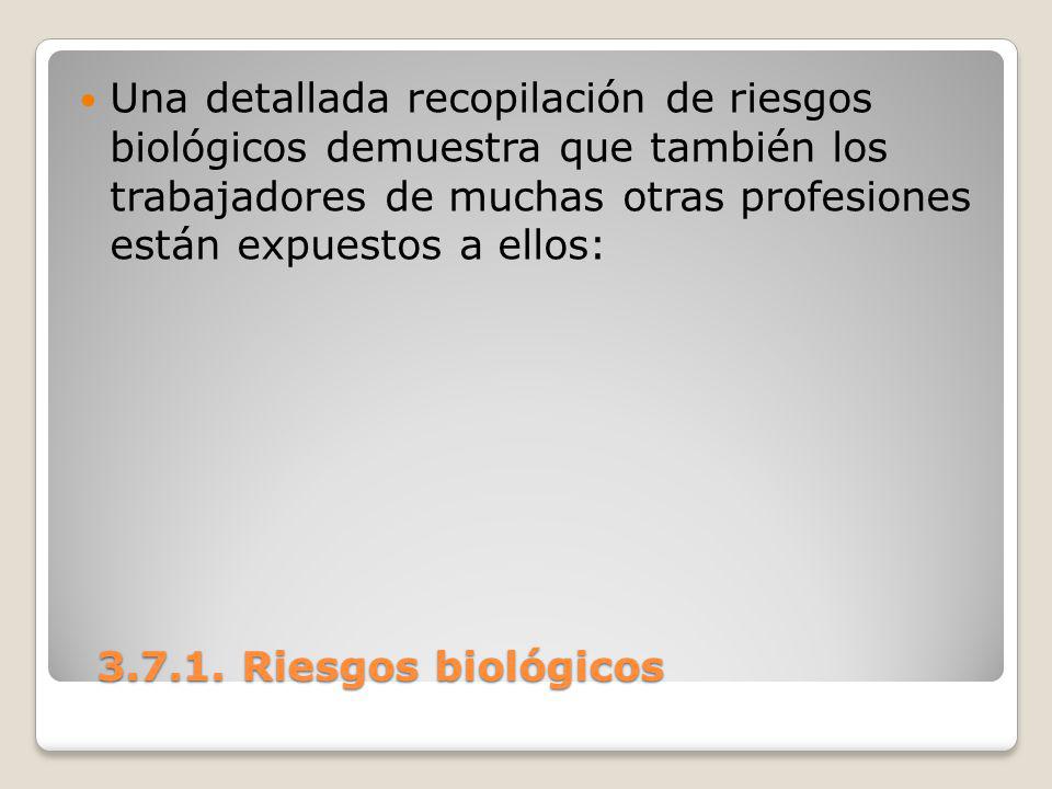 Una detallada recopilación de riesgos biológicos demuestra que también los trabajadores de muchas otras profesiones están expuestos a ellos: