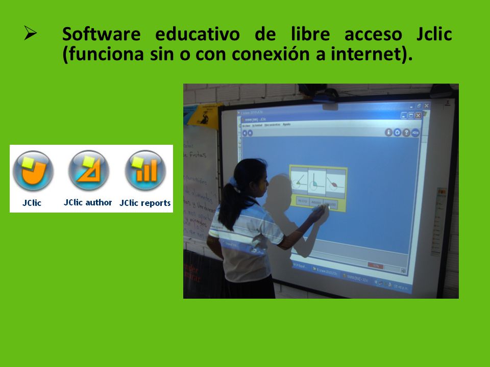Software educativo de libre acceso Jclic (funciona sin o con conexión a internet).