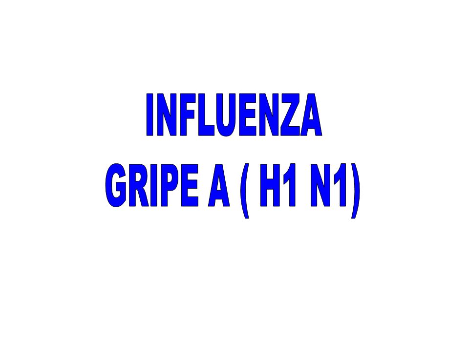 INFLUENZA GRIPE A ( H1 N1)