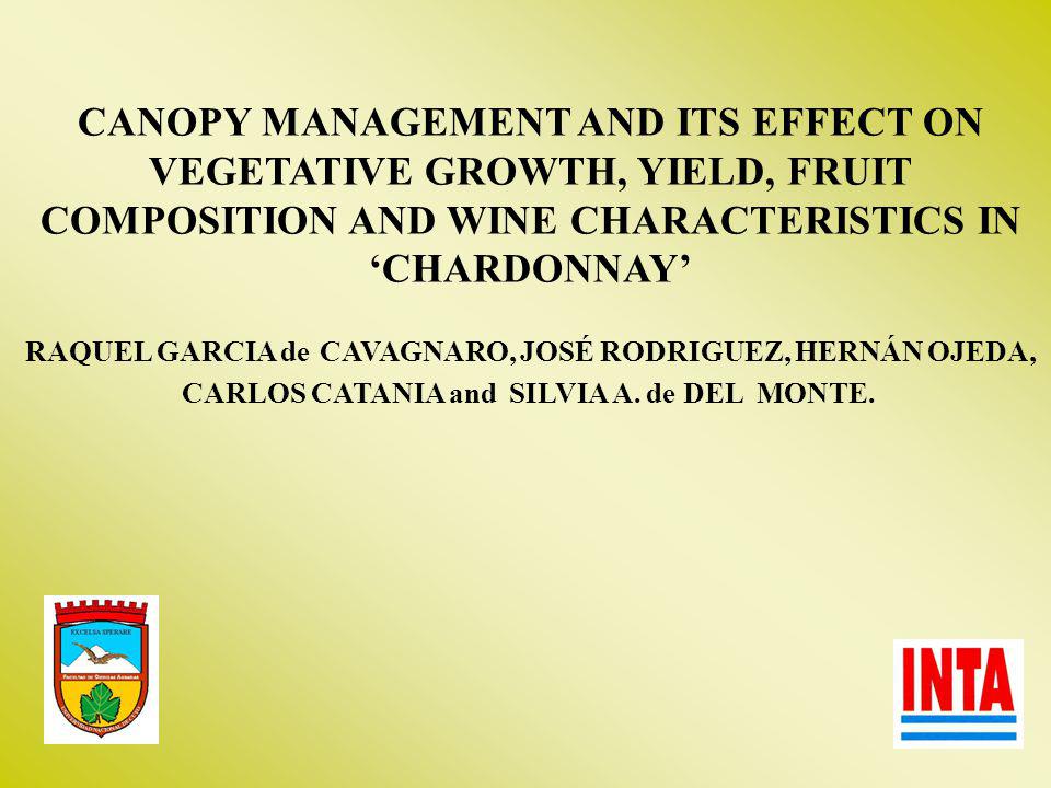 CANOPY MANAGEMENT AND ITS EFFECT ON VEGETATIVE GROWTH, YIELD, FRUIT COMPOSITION AND WINE CHARACTERISTICS IN
