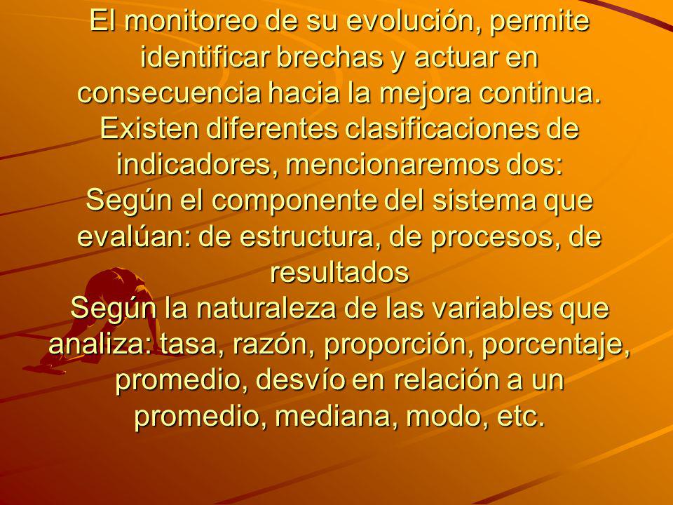 El monitoreo de su evolución, permite identificar brechas y actuar en consecuencia hacia la mejora continua.