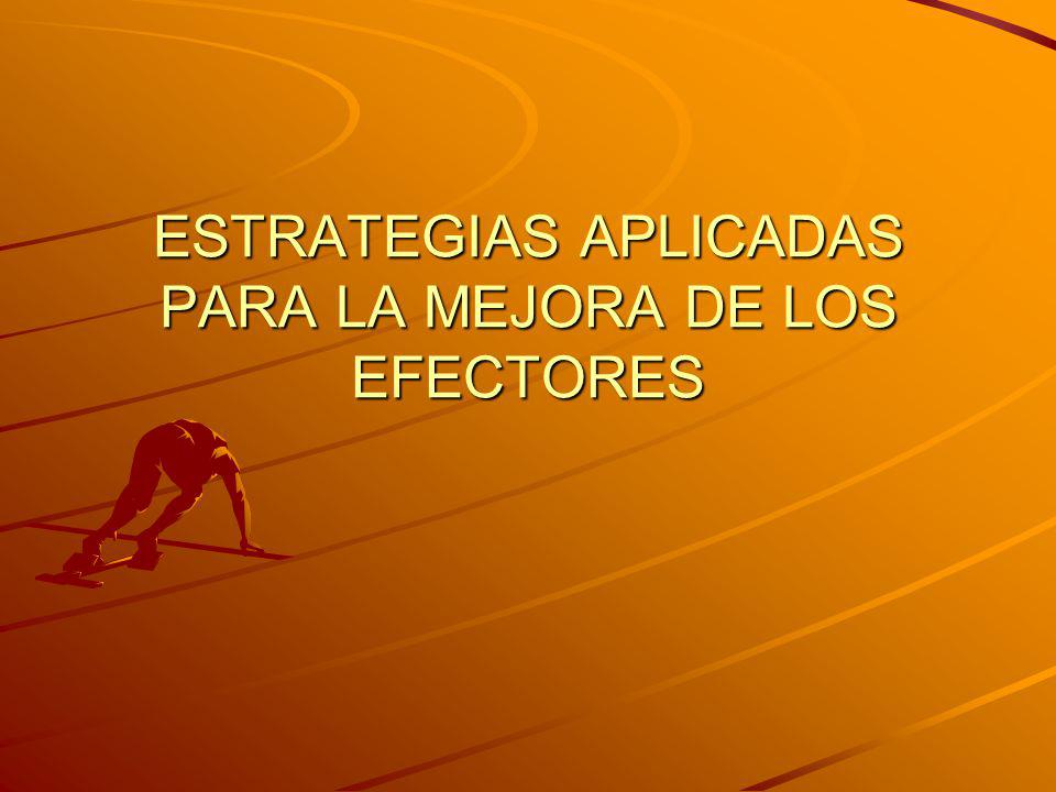 ESTRATEGIAS APLICADAS PARA LA MEJORA DE LOS EFECTORES