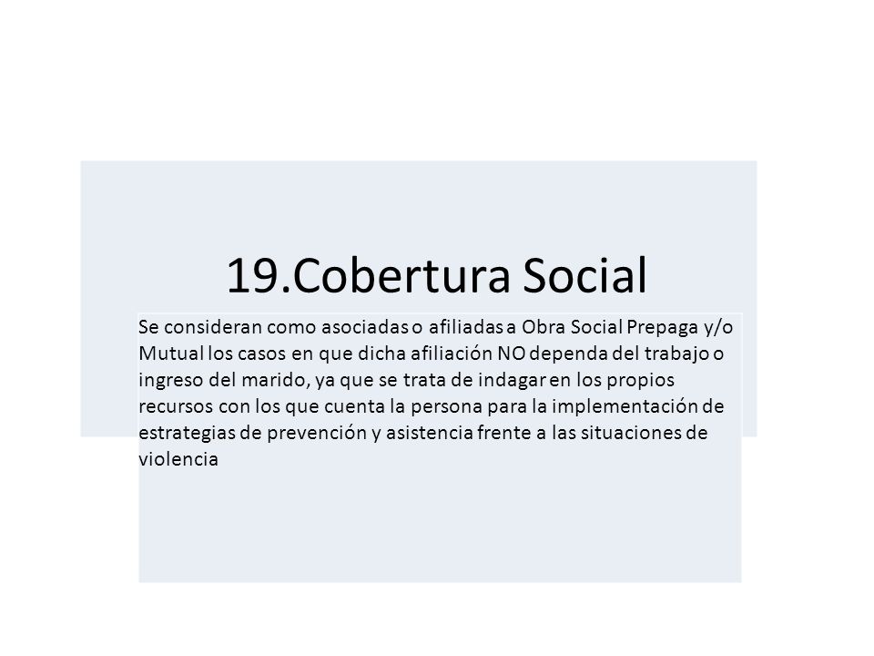 19.Cobertura Social