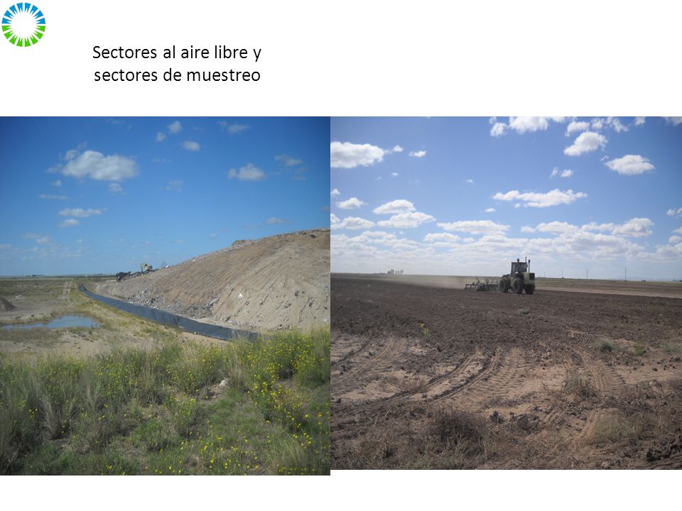 Sectores al aire libre y sectores de muestreo