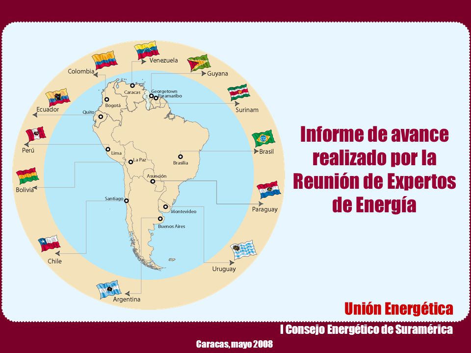 Informe de avance realizado por la Reunión de Expertos de Energía