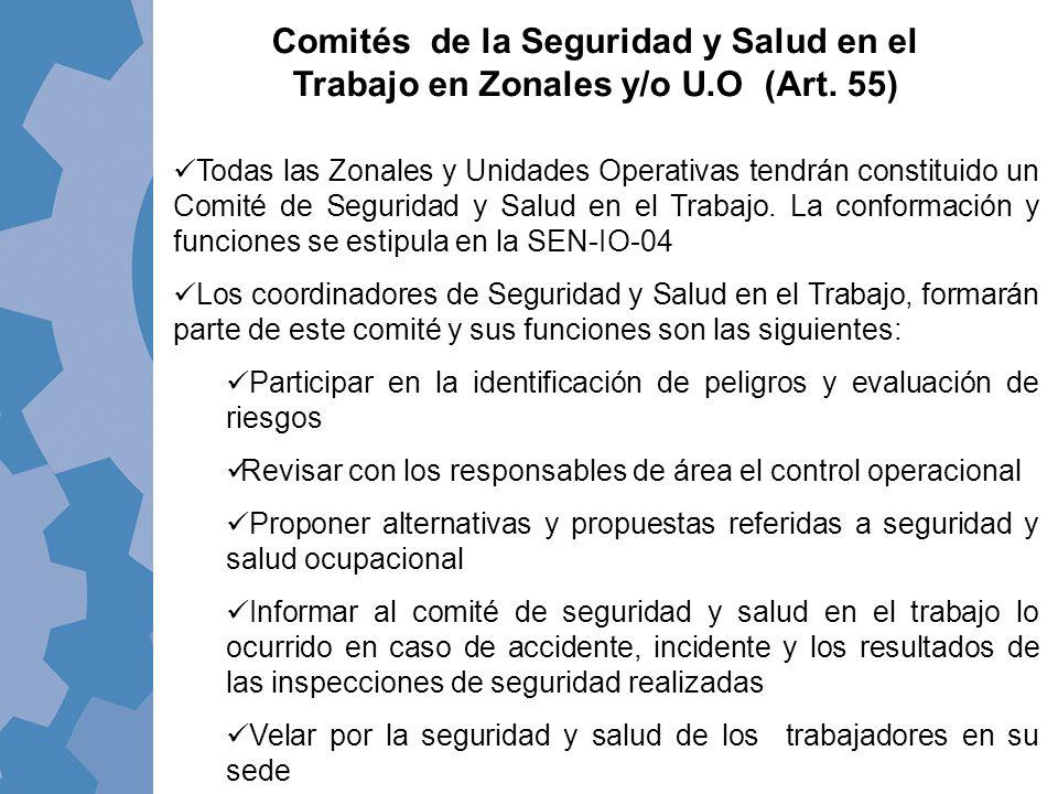 Comités de la Seguridad y Salud en el Trabajo en Zonales y/o U. O (Art