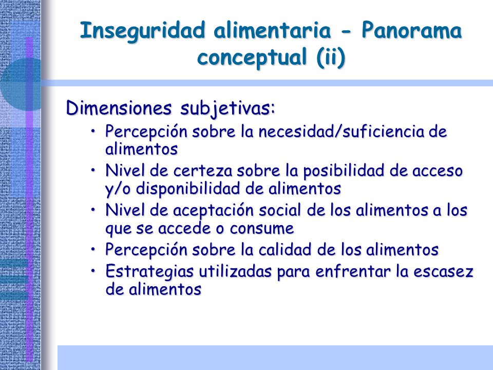 Inseguridad alimentaria - Panorama conceptual (ii)