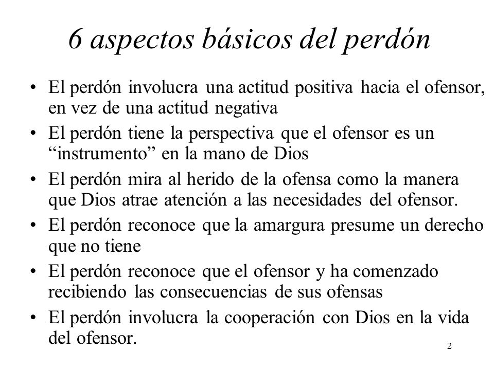6 aspectos básicos del perdón
