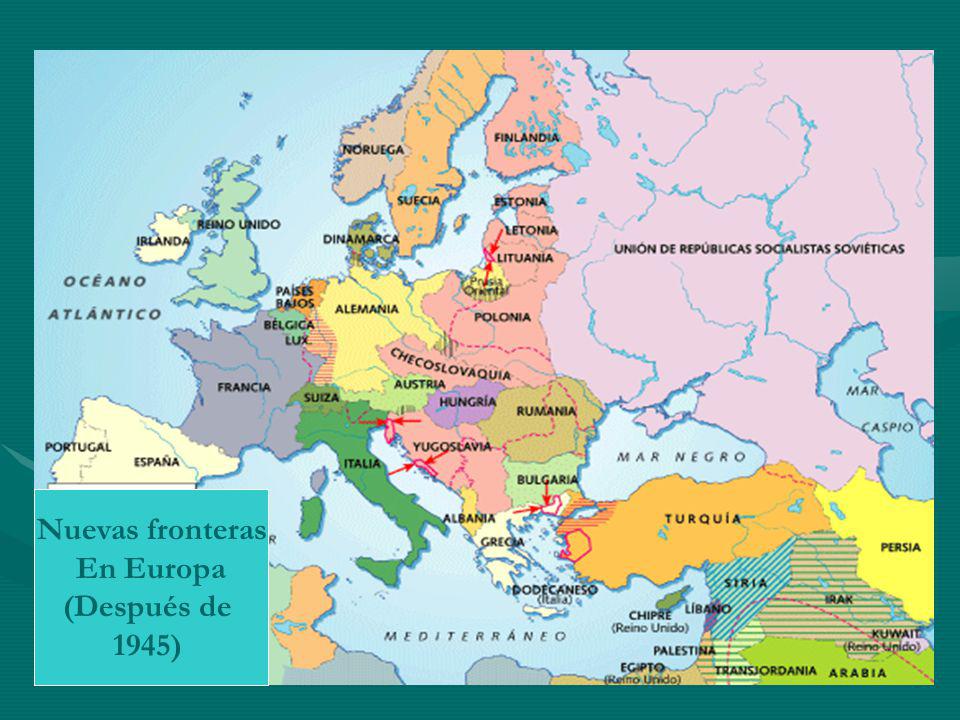 Nuevas fronteras En Europa (Después de 1945)