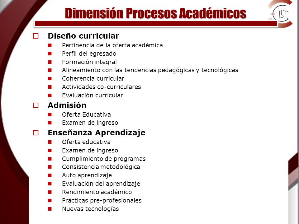 Dimensión Procesos Académicos