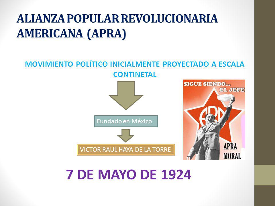 ALIANZA POPULAR REVOLUCIONARIA AMERICANA (APRA)