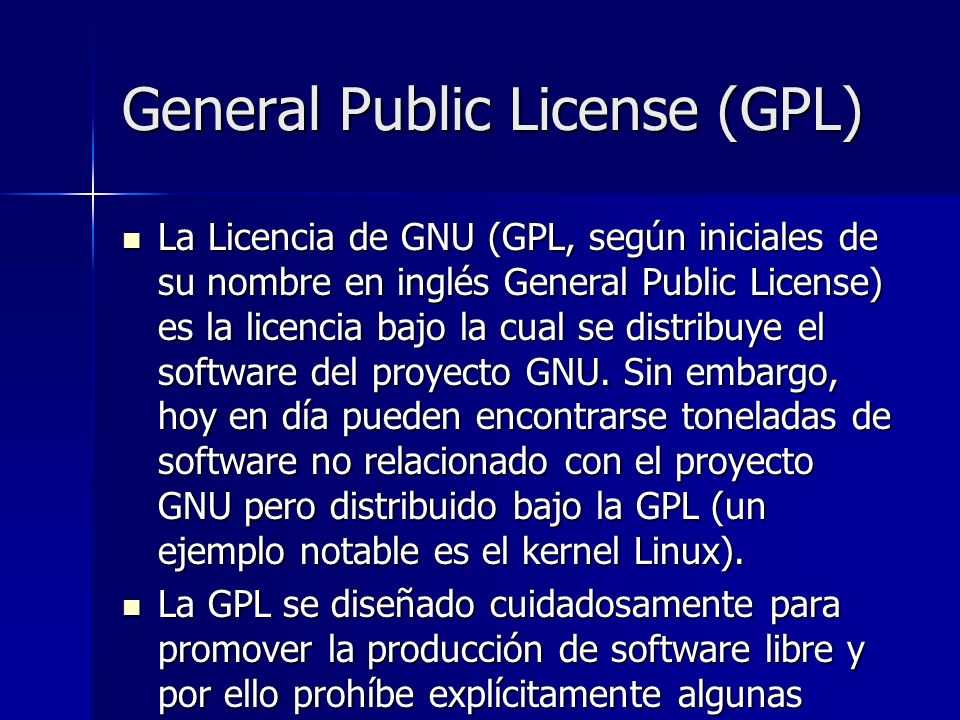 General Public License (GPL)