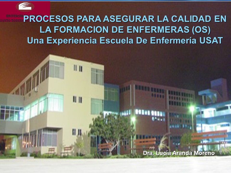 PROCESOS PARA ASEGURAR LA CALIDAD EN LA FORMACION DE ENFERMERAS (OS) Una Experiencia Escuela De Enfermería USAT