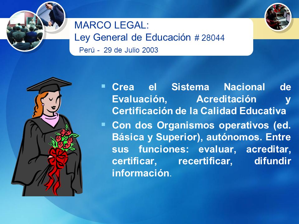 MARCO LEGAL: Ley General de Educación # Perú - 29 de Julio 2003