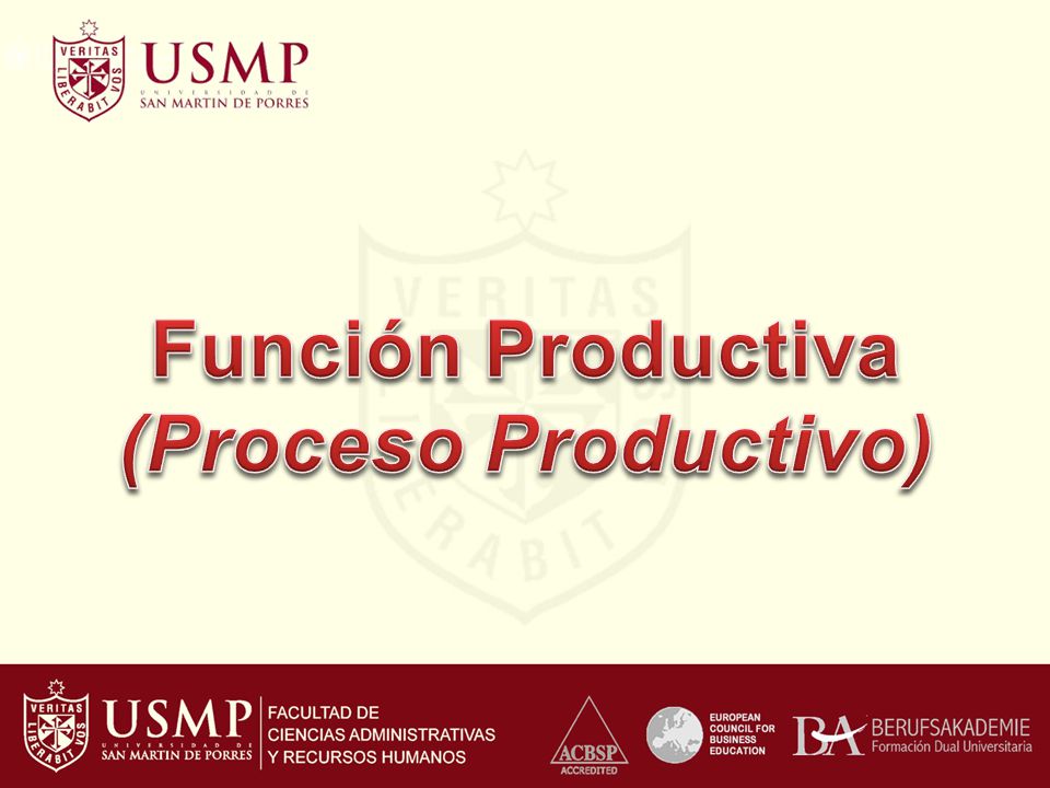 Función Productiva (Proceso Productivo)