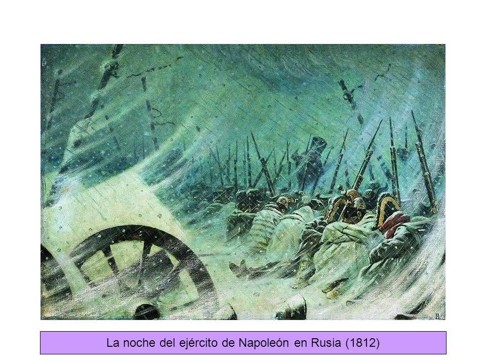La noche del ejército de Napoleón en Rusia (1812)