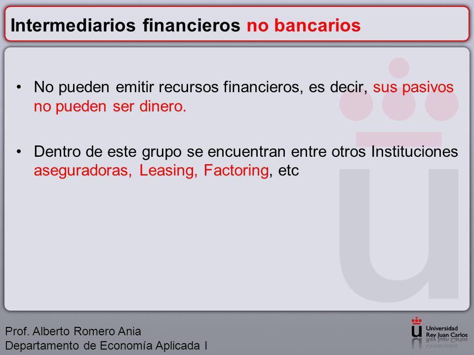 Intermediarios financieros no bancarios