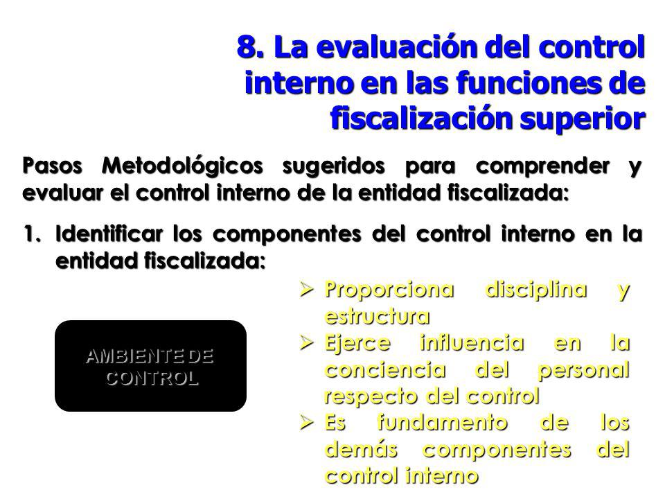 8. La evaluación del control interno en las funciones de fiscalización superior