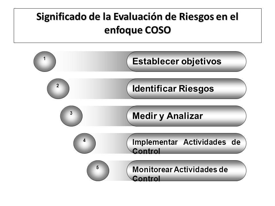 Significado de la Evaluación de Riesgos en el enfoque COSO