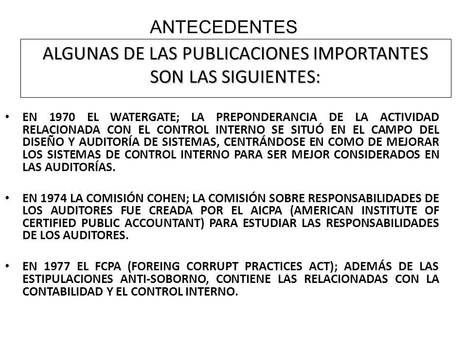 ALGUNAS DE LAS PUBLICACIONES IMPORTANTES SON LAS SIGUIENTES: