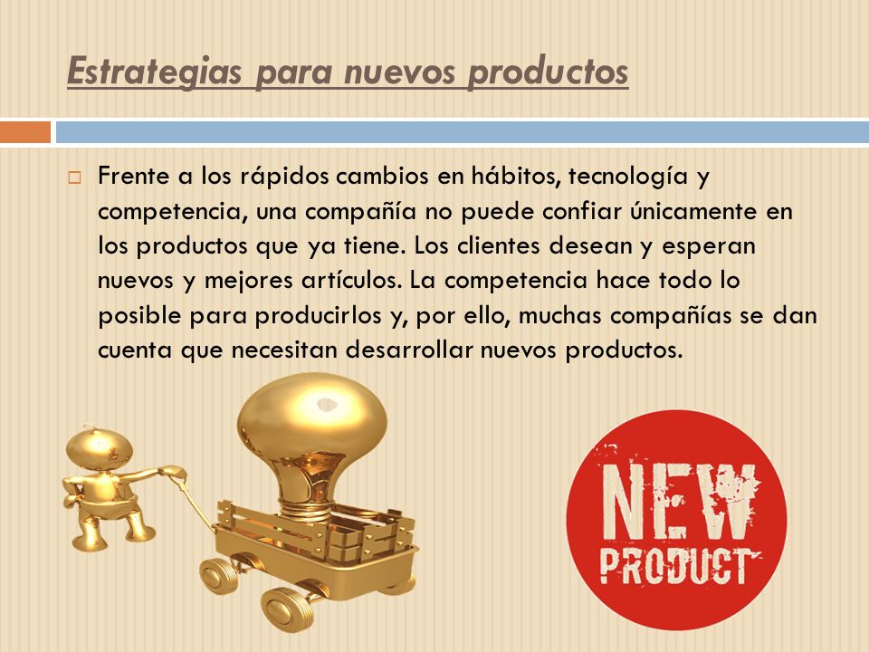 Estrategias para nuevos productos